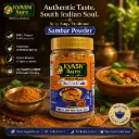 KVASN Aura Sambar Powder | Spicy South Indian Sambar Masala | Traditional Homemade Style | Pure & Chemical-Free | Strong Aroma | 100g + 20g Bottled Pack