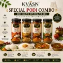 KVASN Aura Podi Combo (PDC) – Authentic South Indian Flavor Collection Pack of 4