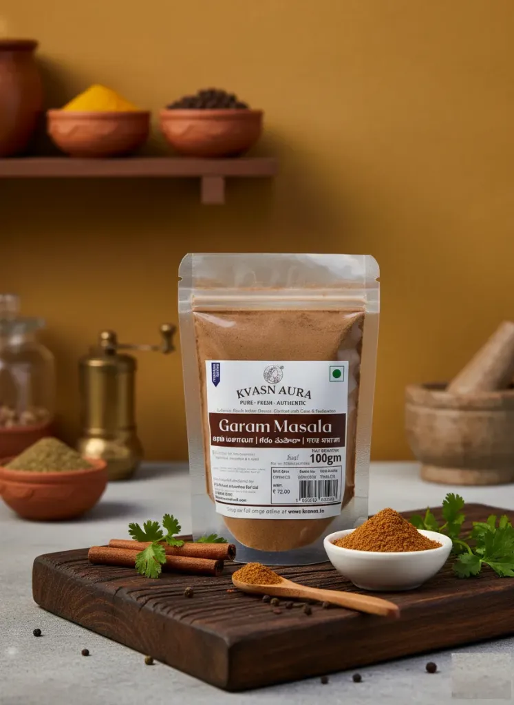 KVASN Aura - Nalla karam podi/Idli karam podi/ Dosa Powder - 100 Gram - Authentic Home made | No Artificial Additives | Made in Small Batches | 100% Natural Ingredients| Traditional Recipe