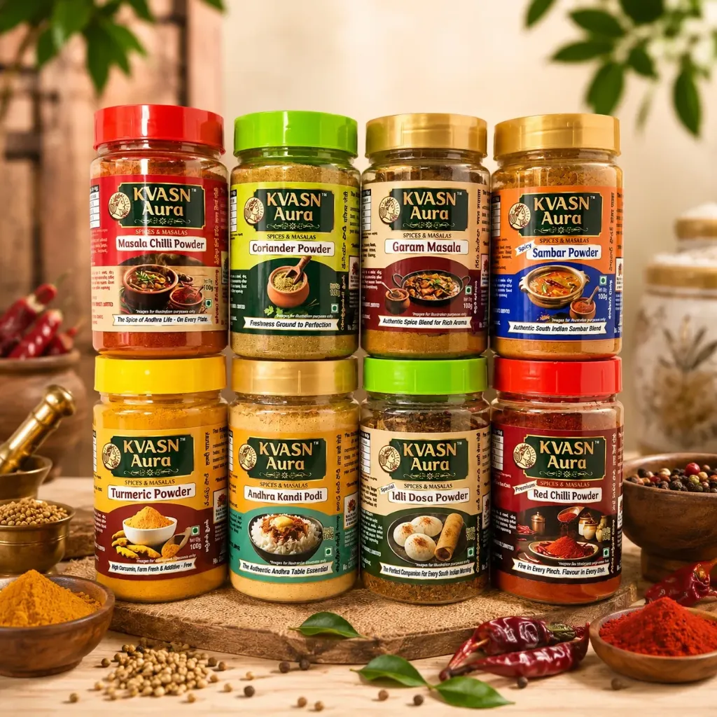KVASN Aura Monthly Spice Combo (MSP) – Complete Kitchen Essential Pack of 8*100g