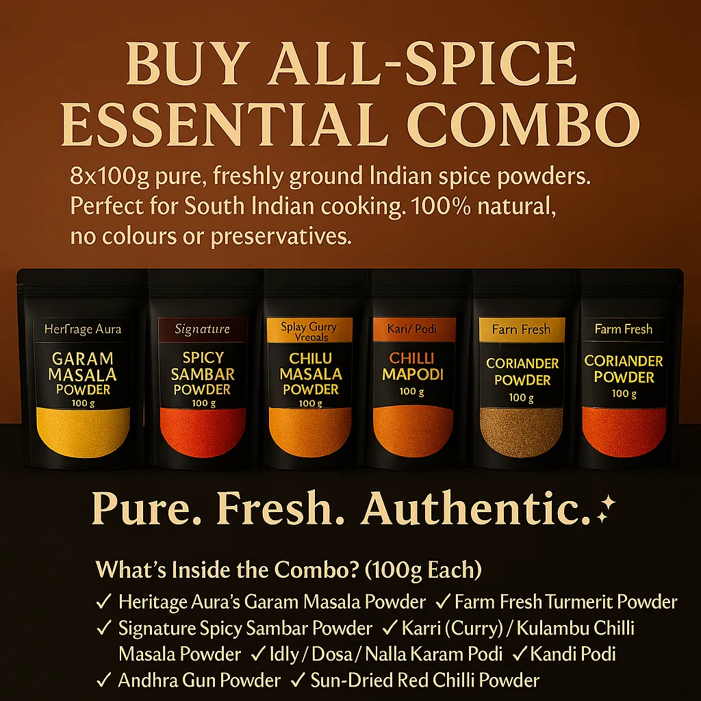 Daily Essentials Spice Combo (8 Varieties × 100g)
