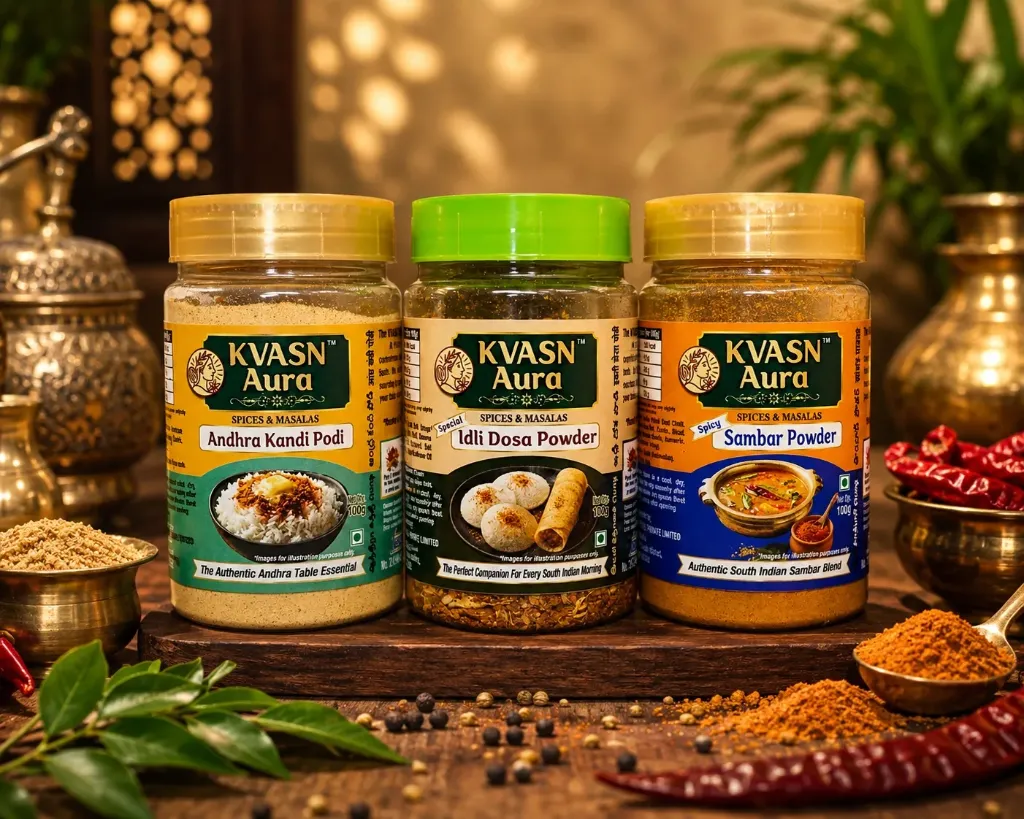 [KVASNAURA-COMBFST] KVASN Aura Breakfast Combo (BFC) – Authentic South Indian Morning Essentials- 3 *100g