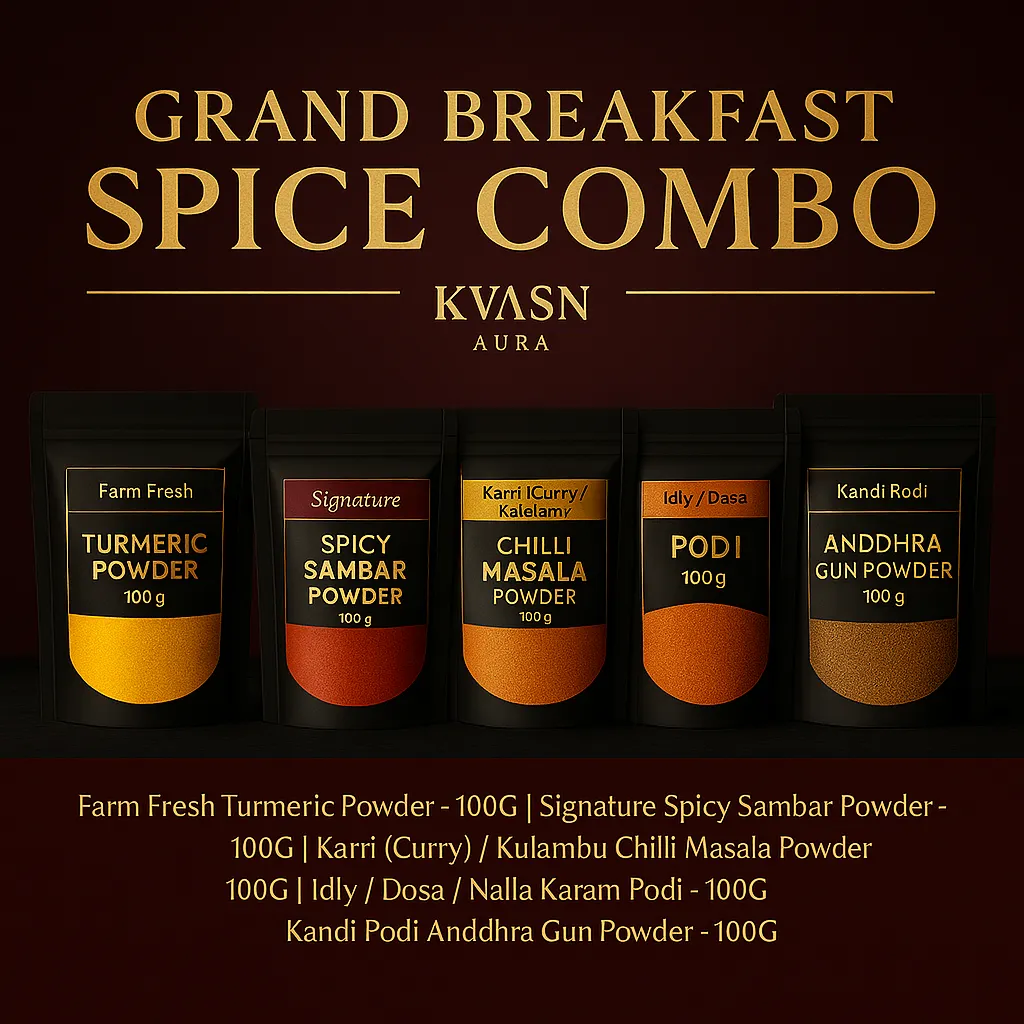 [KVASNAURA-COMBFST] Superfast Breakfast Spices & Masala Combo @ 10% Discount