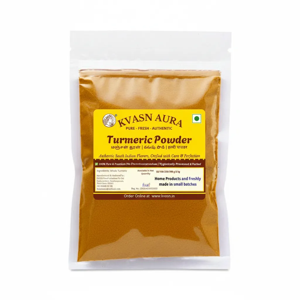 50 Gram - KVASN Aura Turmeric Powder – Premium Quality, Farm Fresh